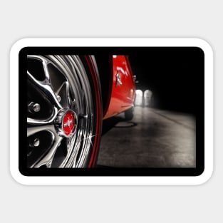 ford mustang, mustang wheel, red Sticker